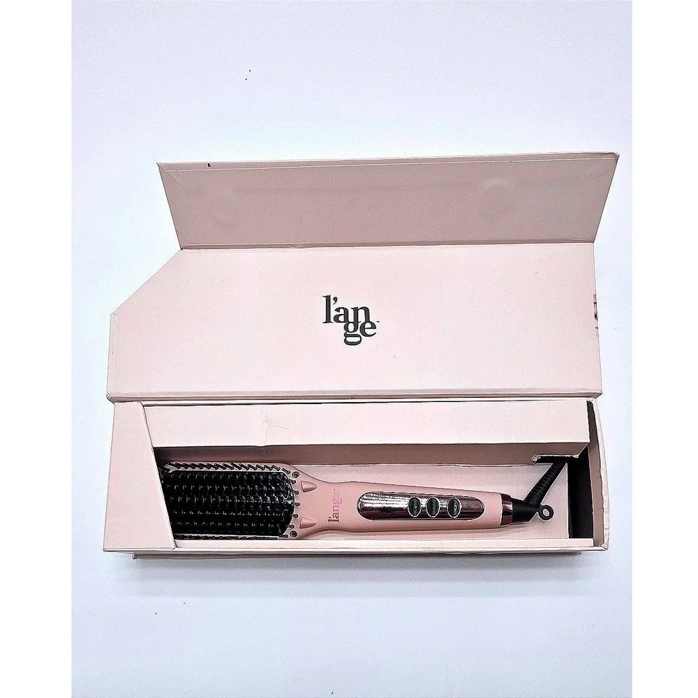 Lange Le Vite Ceramic Straightening Brush Blush Pink Hair Styling Tool‎